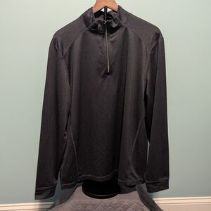 Greg Norman Collection Men's Long Sleeve Quarter-Zip Polo - Black